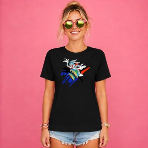 Tricou Bugs Bunny Fast Run Street Motivation Graphic, din bumbac 100%, tricou negru, Copii | Dama | Barbat - Img 2