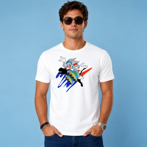 Tricou Bugs Bunny Fast Run Street Motivation Graphic, din bumbac 100% Copii | Dama | Barbat