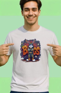 Tricou Bugs Bunny graffiti verde si hanorac cool Copii | Dama | Barbat - Img 2