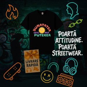 Tricou Bunatatea este puterea mea Negru, Copii | Dama | Barbat - Img 10