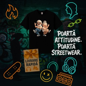 Tricou Bunici haiosi Negru, Copii | Dama | Barbat - Img 10