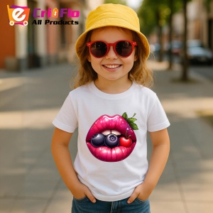 Tricou Buze afine si cirese, Lip gloss, Copii | Dama - Img 5
