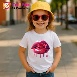 Tricou Buze roz cu trandafir si miere lichida, Lip gloss, Copii | Dama - Img 11