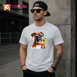 Tricou caine boxer ochelari negri cocktail cu lime, Copii | Dama | Barbat - Img 5