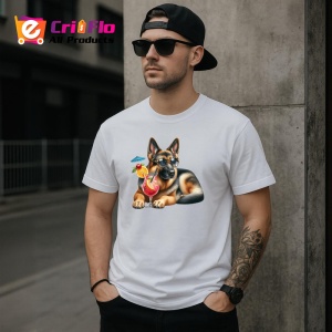 Tricou caine ciobanesc cocktail portocala vara relaxare, Copii | Dama | Barbat - Img 5