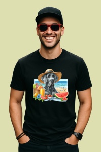 Tricou Caine dog german plaja palarie pepene cocktail, Copii | Dama | Barbat , tricou negru - Img 4