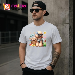 Tricou caine pudel costum de baie cos plaja vara, Copii | Dama | Barbat - Img 4