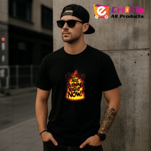 Tricou Calories Are Burning Right Now, Copii | Dama | Barbat, culoare negru - Img 7