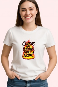 Tricou Calories Are Burning Right Now, Copii | Dama | Barbat - Img 3