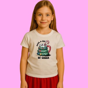 Tricou Cana Brad Cup Of Cheer, din bumbac 100%, tricou alb, Copii | Dama | Barbat - Img 2