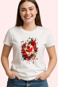 Tricou Canada Steag Splash Art, Copii | Dama | Barbat - Img 4
