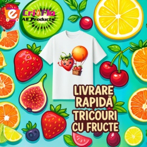 Tricou Capsuna amuzanta de vara cu balonul cu aer, Fructe, Copii | Dama - Img 12