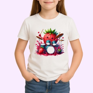 Tricou Capsuna amuzanta de vara tobosar, Fructe, Copii | Dama