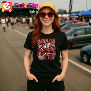 Tricou Carlos Sainz Colaj Artistic Masina Formula 1, Copii | Dama | Barbat - Img 7