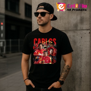 Tricou Carlos Sainz Formula 1 Imagine Dinamica Echipa Ferrari, Copii | Dama | Barbat - Img 9