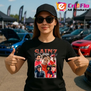 Tricou Carlos Sainz Imagine Cu Colegi Formula 1, Copii | Dama | Barbat - Img 6