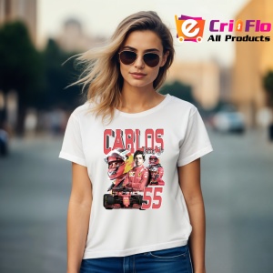 Tricou Carlos Sainz Jr Poster Echipa Ferrari Masina Formula 1, Copii | Dama | Barbat - Img 9