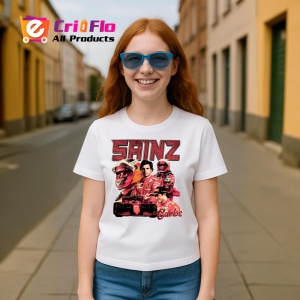 Tricou Carlos Sainz Poster Desen Formula 1 Masina Rosie, Copii | Dama | Barbat - Img 7