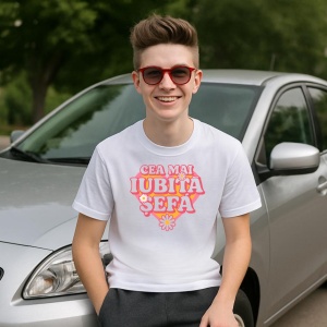Tricou Cea mai iubita sefa - Copii | Dama | Barbat - Img 5