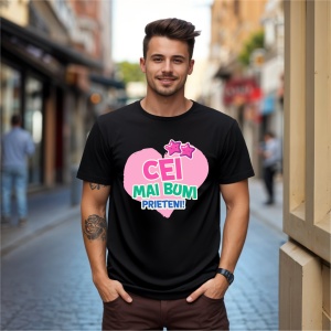 Tricou Cei mai buni prieteni! Negru, Copii | Dama | Barbat - Img 5