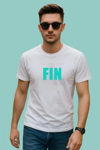 Tricou Cel Mai Bun Fin Albastru Deschis, din bumbac 100%, tricou alb, Dama | Barbat - Img 2