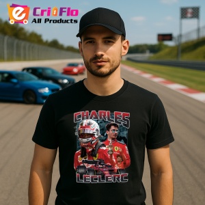 Tricou Charles Leclerc Portret Dublu Ferrari Formula 1, Copii | Dama | Barbat - Img 8