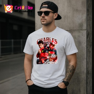 Tricou Charles Leclerc Portret Formula 1 Costum Ferrari, Copii | Dama | Barbat - Img 5