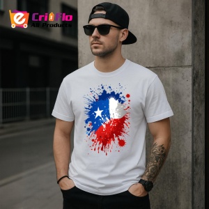 Tricou Chile Steag Splash Art, Copii | Dama | Barbat