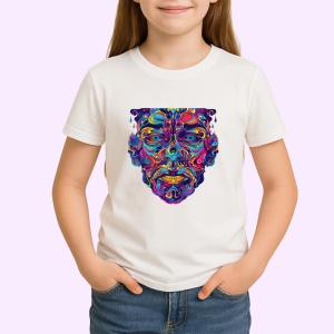 Tricou Chip artistic multicolor stil digital art Copii | Dama | Barbat - Img 4