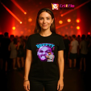 Tricou Chris Brown - Pink Tongue Pose, muzica Hip-Hop / Trap, Dama | Barbat | Copii, Culoare Negru - Img 12