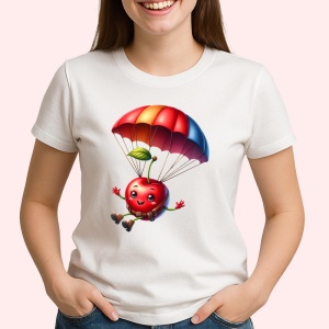 Tricou Cireasa de vara amuzanta cu parasuta, Fructe, Copii | Dama - Img 2
