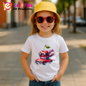 Tricou Cireasa de vara amuzanta in masina, Fructe, Copii | Dama - Img 4
