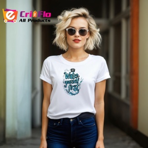 Tricou Citat Motivational Water Yourself First Albastru, din bumbac 100% , tricou alb pentru Copii | Dama | Barbat - Img 8