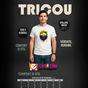 Tricou Colombia Steag Splash Art, Copii | Dama | Barbat - Img 5