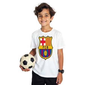Tricou copii Barcelona FC din bumbac 100%