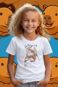 Tricou copii Capybara - Ochelari de soare