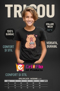 Tricou copii Capybara - stil Anime - Img 6