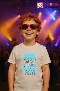 Tricou copii cu formatia BTS 2 , din bumbac 100%