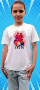 Tricou copii cu formatia BTS 3 , din bumbac 100% - Img 7
