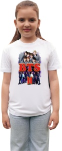 Tricou copii cu formatia BTS 6 , din bumbac 100% - Img 3