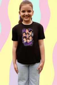Tricou copii cu formatia BTS 9 , din bumbac 100% - Img 3