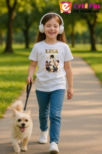 Tricou copii cu formatia LISA GOLD , din bumbac 100% - Img 8