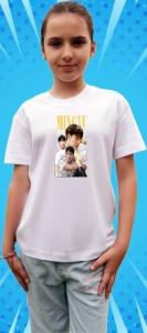 Tricou copii cu formatia MINGYU , din bumbac 100% - Img 7