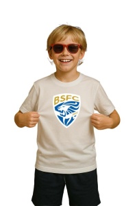 Tricou copii cu logo stema Brescia calcio Italia, din bumbac 100% - Img 3