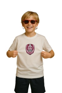 Tricou copii cu logo stema CFR_Cluj, din bumbac 100% - Img 3
