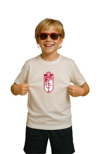 Tricou copii cu logo stema Granada CF Spania, din bumbac 100% - Img 3