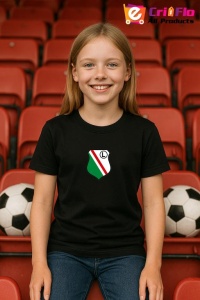 Tricou copii cu logo stema Legia Warsaw Polonia, din bumbac 100% - Img 5