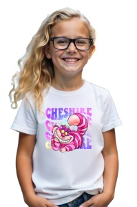 Tricou Copii din bumbac 100%, personalizat cu personajul Cheshire Cat - Img 2
