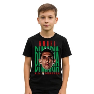 Tricou Copii din bumbac cu fotbalistul Angel Fabian Di Maria Hernandez-SL Benfica - Img 2