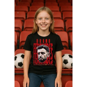Tricou Copii din bumbac cu fotbalistul Bruno Miguel Borges Fernandes-Manchester United - Img 5